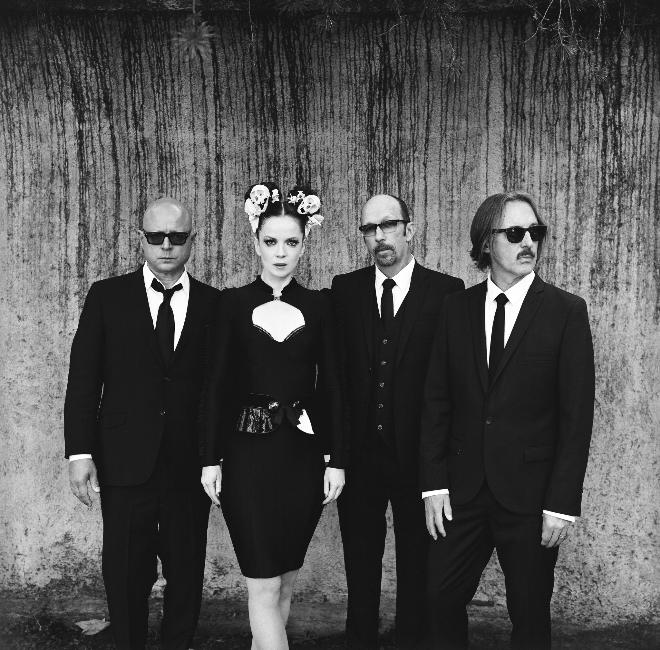 Steve Marker (from left), Shirley Manson, Duke Erikson and Butch Vig make up Garbage.