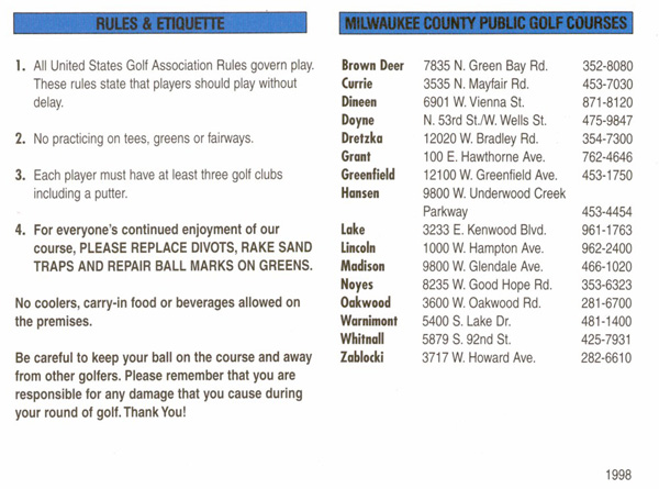 Score Card - Rules